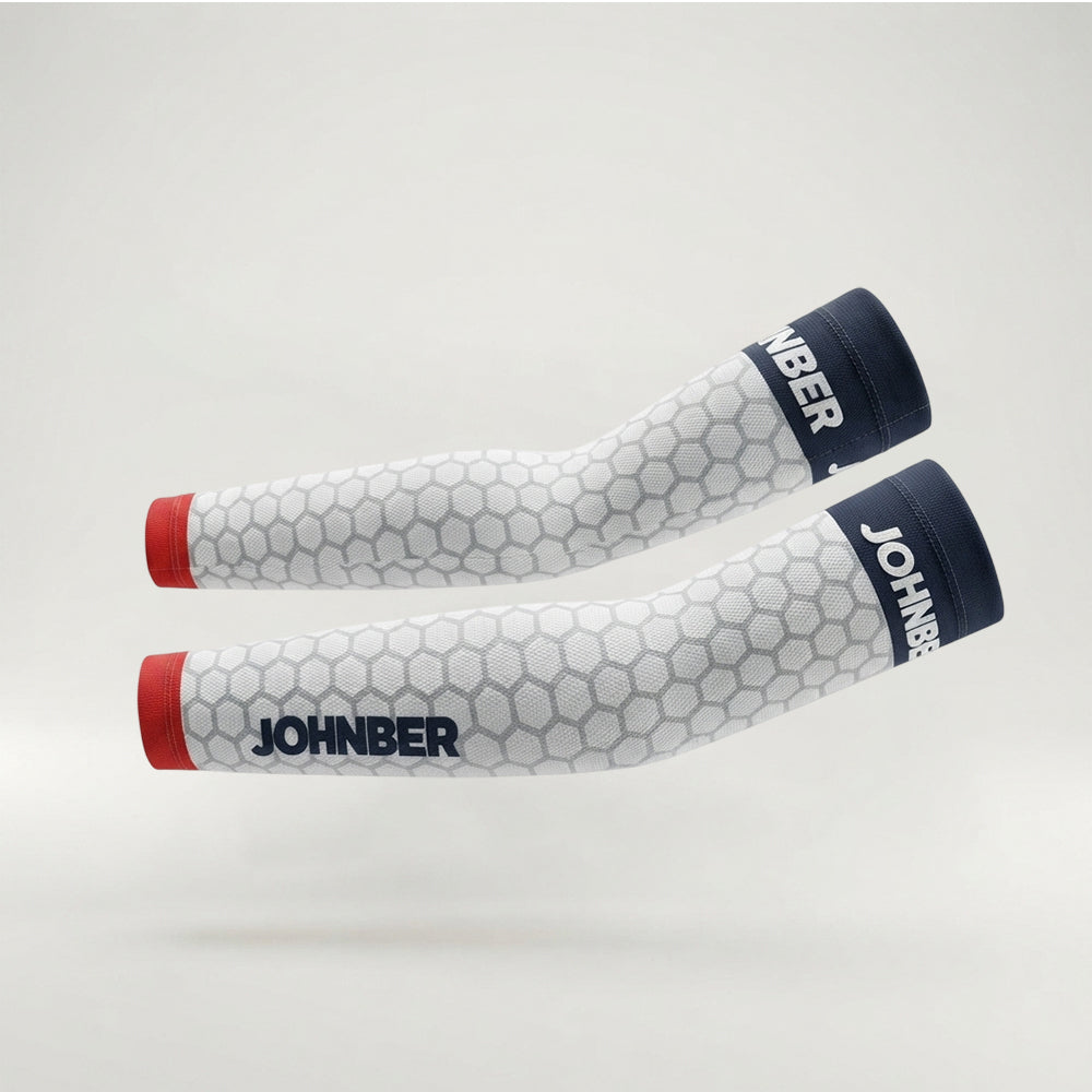 Johnber Compression Arm Sleeves White
